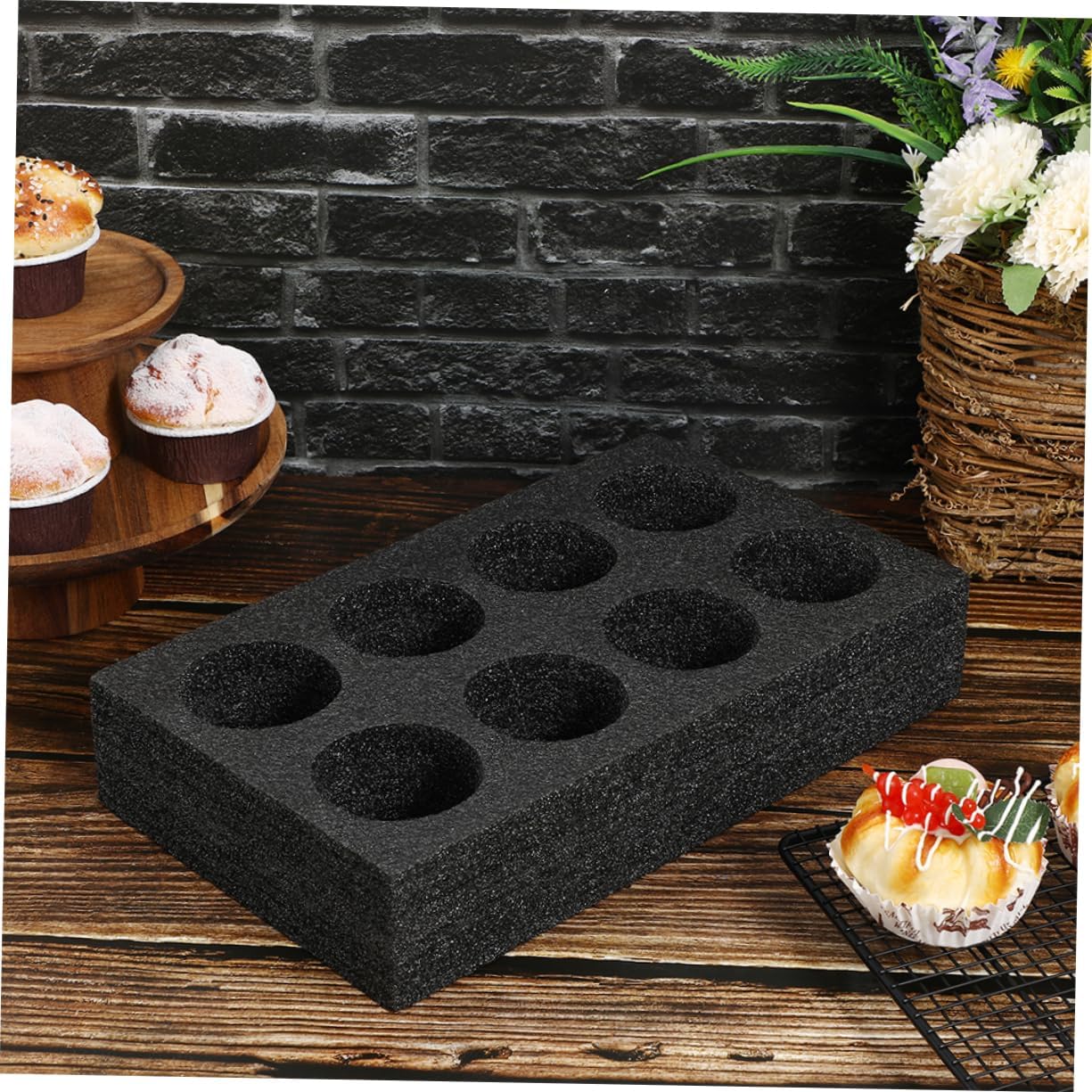 GANAZONO 8pcs Beverage Take Out Suction Cup Holder Clamp Cup Carrier Tray for Drinks