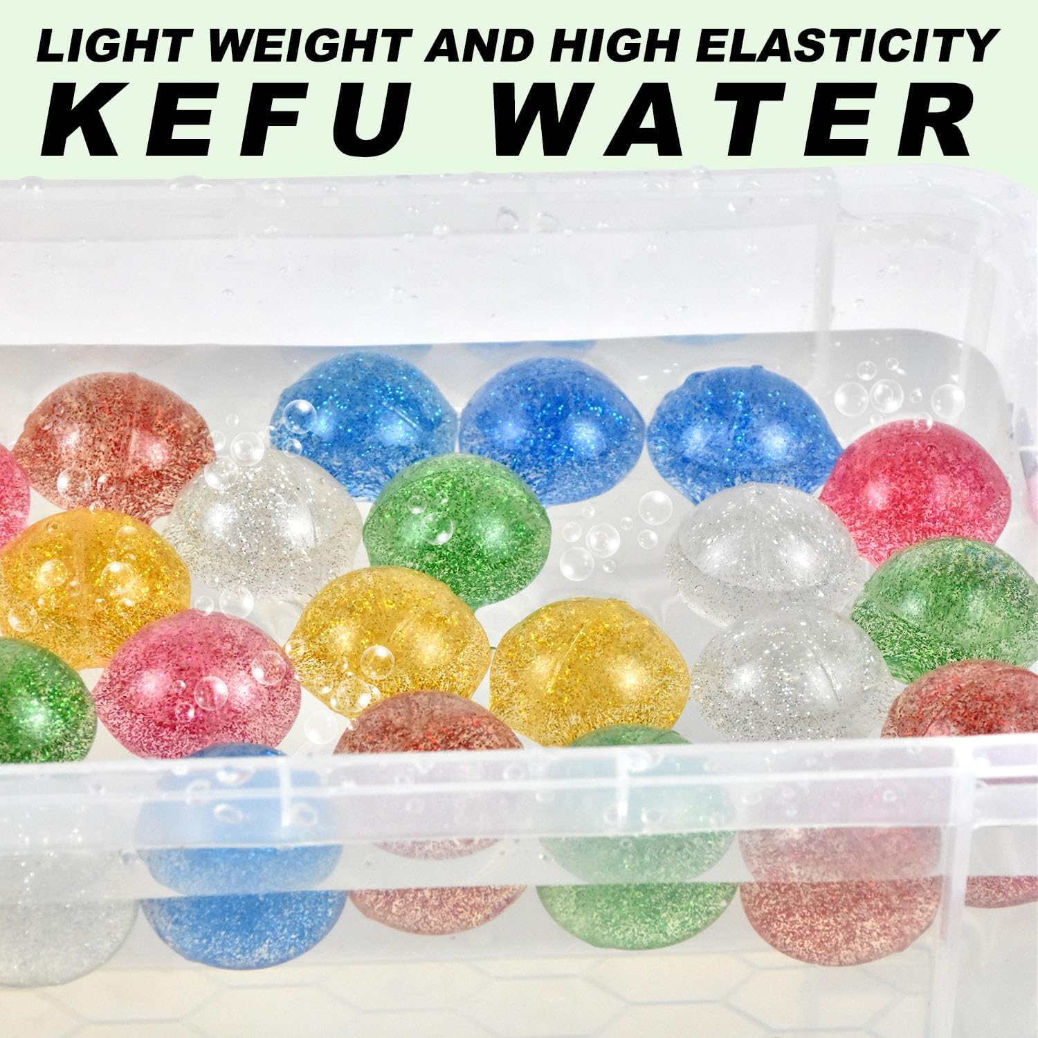 Tuko 24pcs 32MM Glitter Bouncy Ball Toys for Kids Party Favors, 4-8 Years Boy and Girls Indoor Team Playing Set