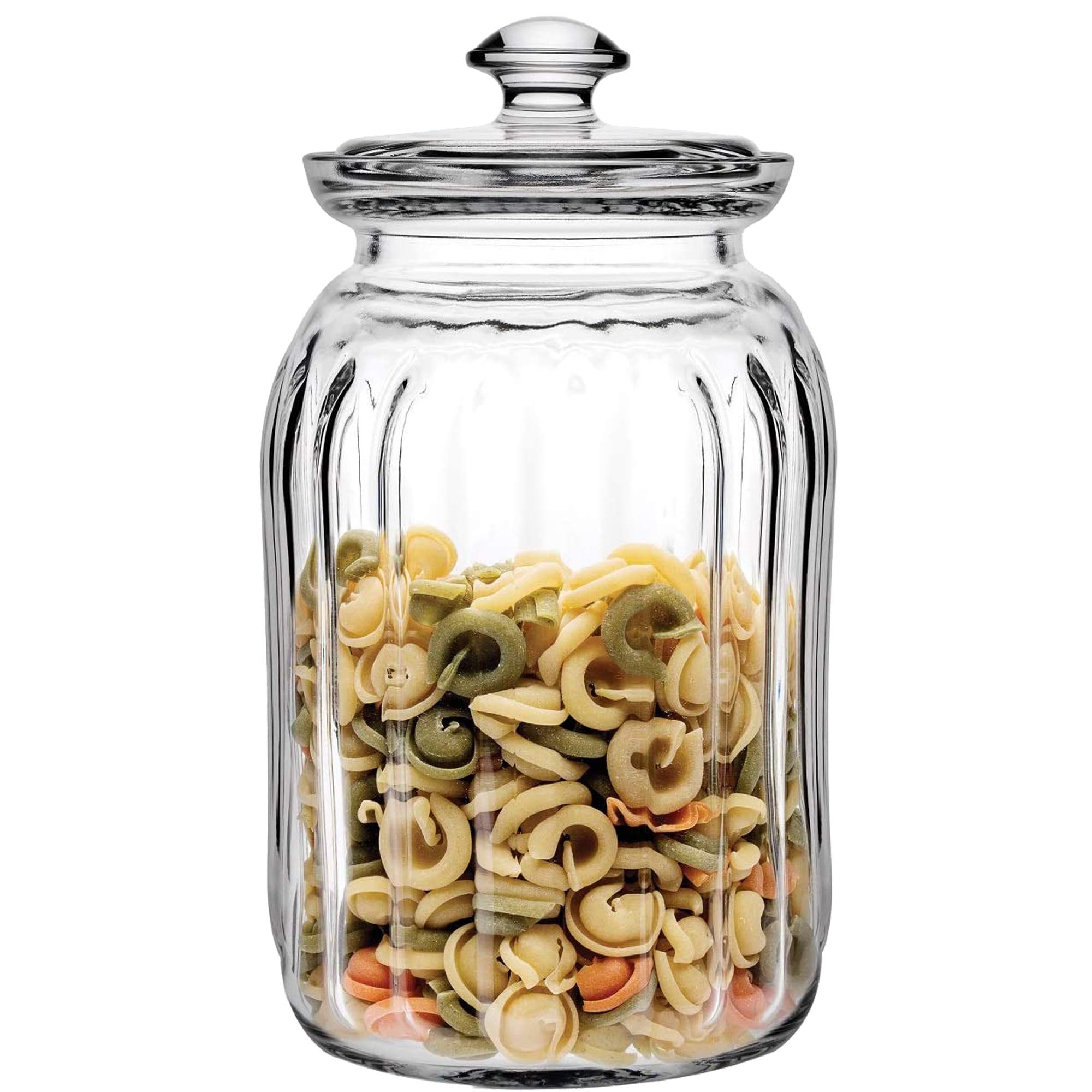 Queensway Home & Dining Clear Airtight Lid Glass Food Storage Sweet Jar 0.9L/1.5L/2.5L (1.5L)