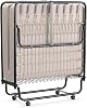 GOFLAME Twin Size Folding Bed with 4 Memory Foam Mattress, Rollaway Guest Bed with Metal Frame for Adults, Portable Sleeping Beds for Spare Bedroom and Office (Beige)