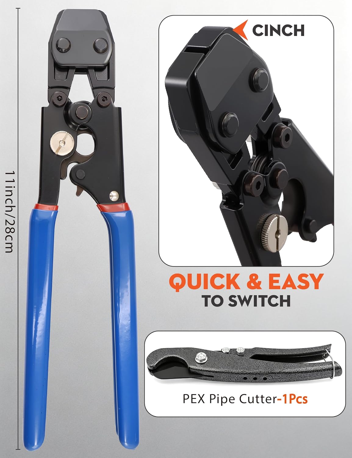 660PCS Stepless Single Ear Hose Clamps Kit with Ratchet Crimp Clamp Tool