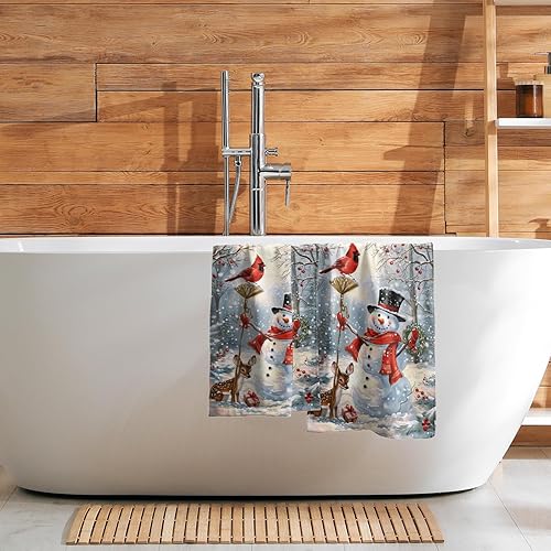 Vista 430 de Giwawa Juego de 2 toallas de mano de pino con ciervos del bosque, toallas de baño, suaves y absorbentes, para bar, bar, cocina, hotel, spa, Ciervo