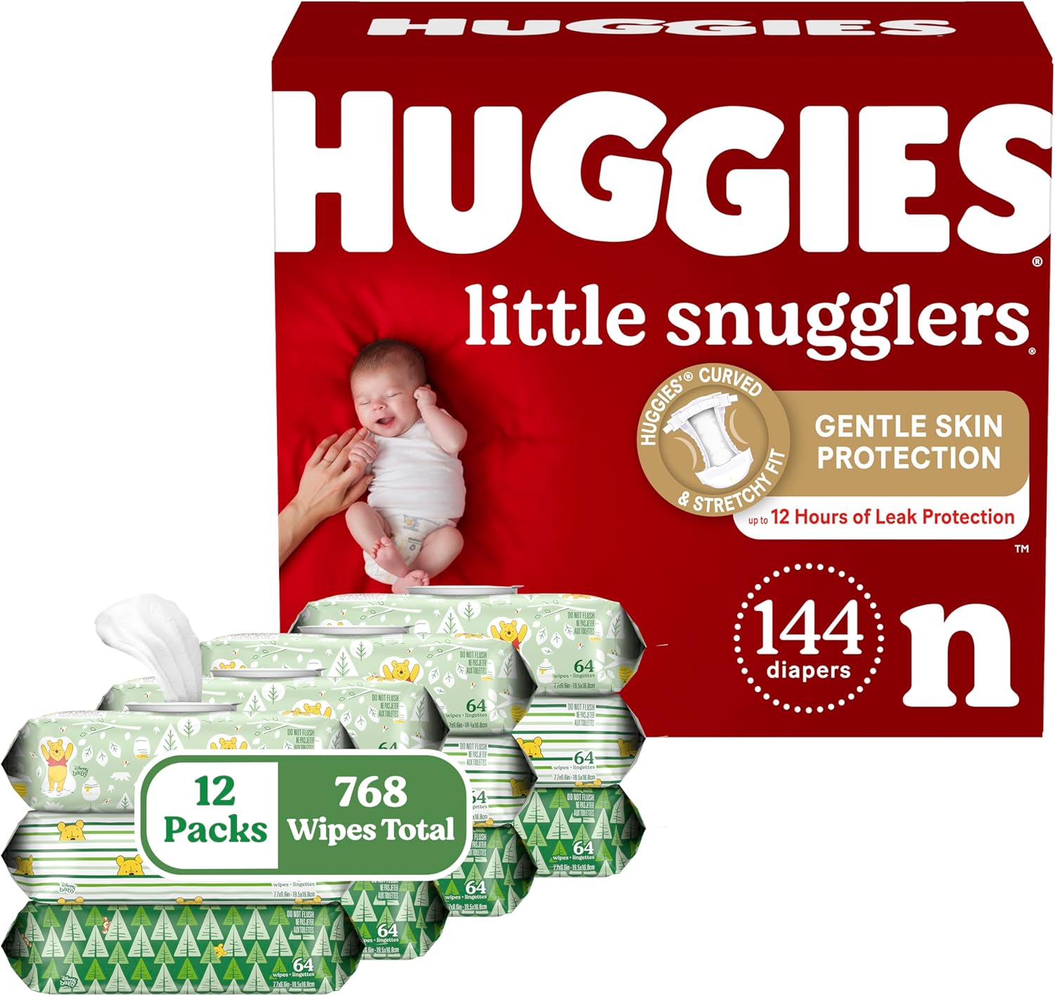 Baby Diaper 144 Ct Diapers HUGGIES LITTLE MOVERS DIAPER SIZE 144CT