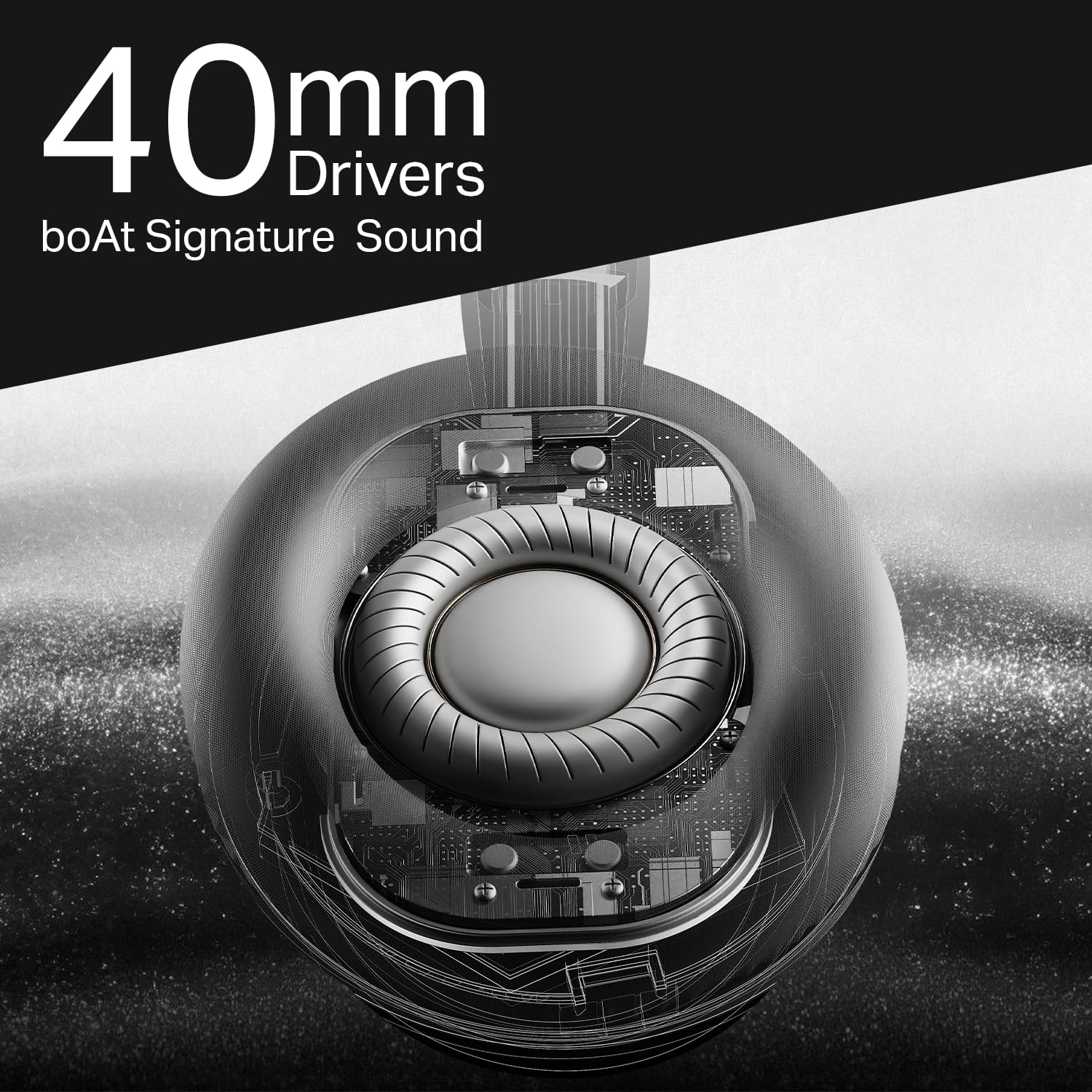 Boat Rockerz 371, 40mm Drivers, 50hrs Battery, 60ms Low Latency