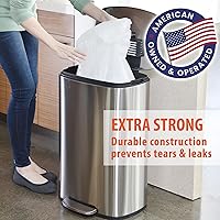 Vista 2 de iTouchless - Bolsas de basura grandes y resistentes para botes de 8 galones, para baño y cocina, para realizar composta y reciclaje en el hogar