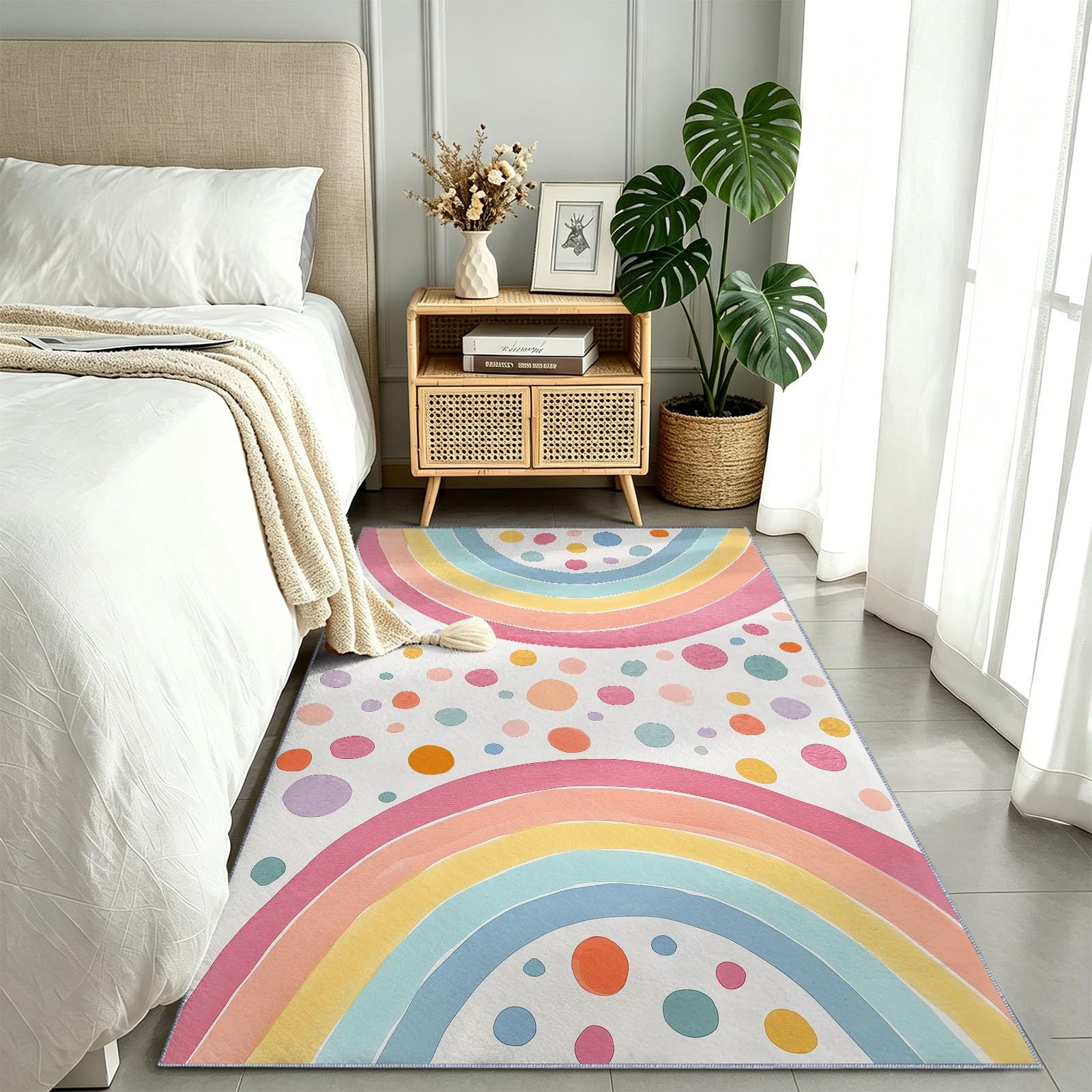 Tapis arc en ciel lavable pour protéger vos sols sans risque de glisser