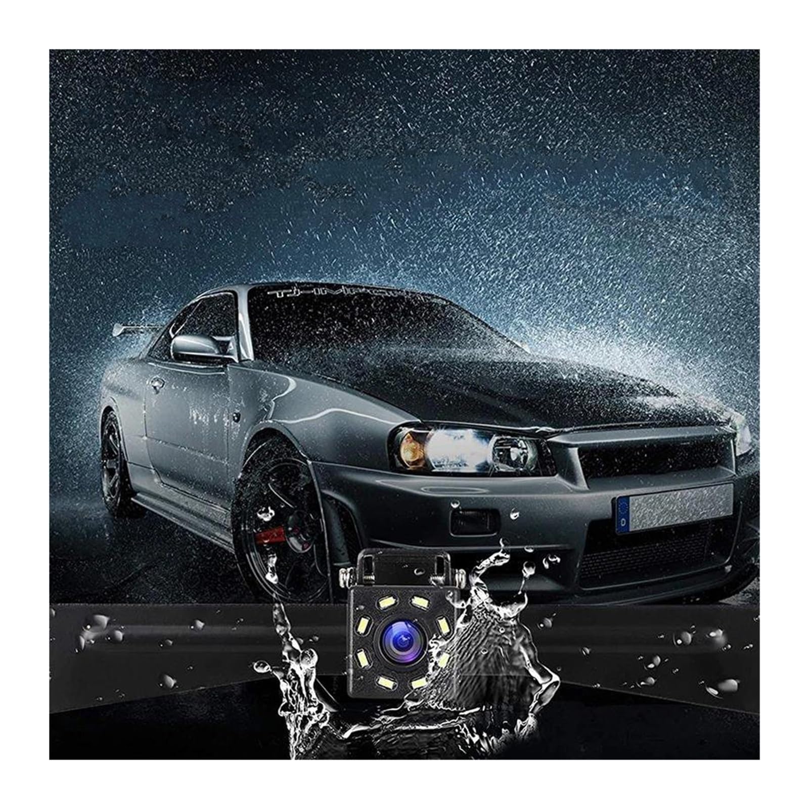 Cámara visión Trasera Coche Cámara Visión Nocturna Visión Amplia Coche Ayuda Aparcamiento Cámara Marcha Atrás con Cámara Visión Trasera Impermeable IP67 Universal Cámara Aparcamiento