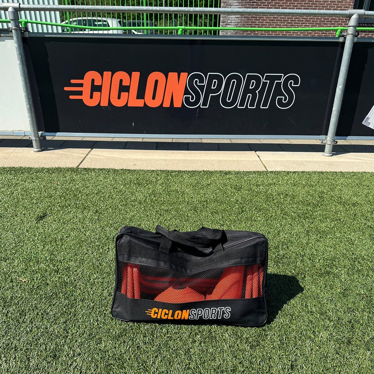 Ciclón Sports Training Pack Medio | Bolsa De Deporte Con Escalera 2 Metros | 4 Vallas | 4 Peones | Juego de 20 Sombreros Marcadores, Sombreros de Entrenamiento | Saltar Cuerda | Libro De Ejercicios