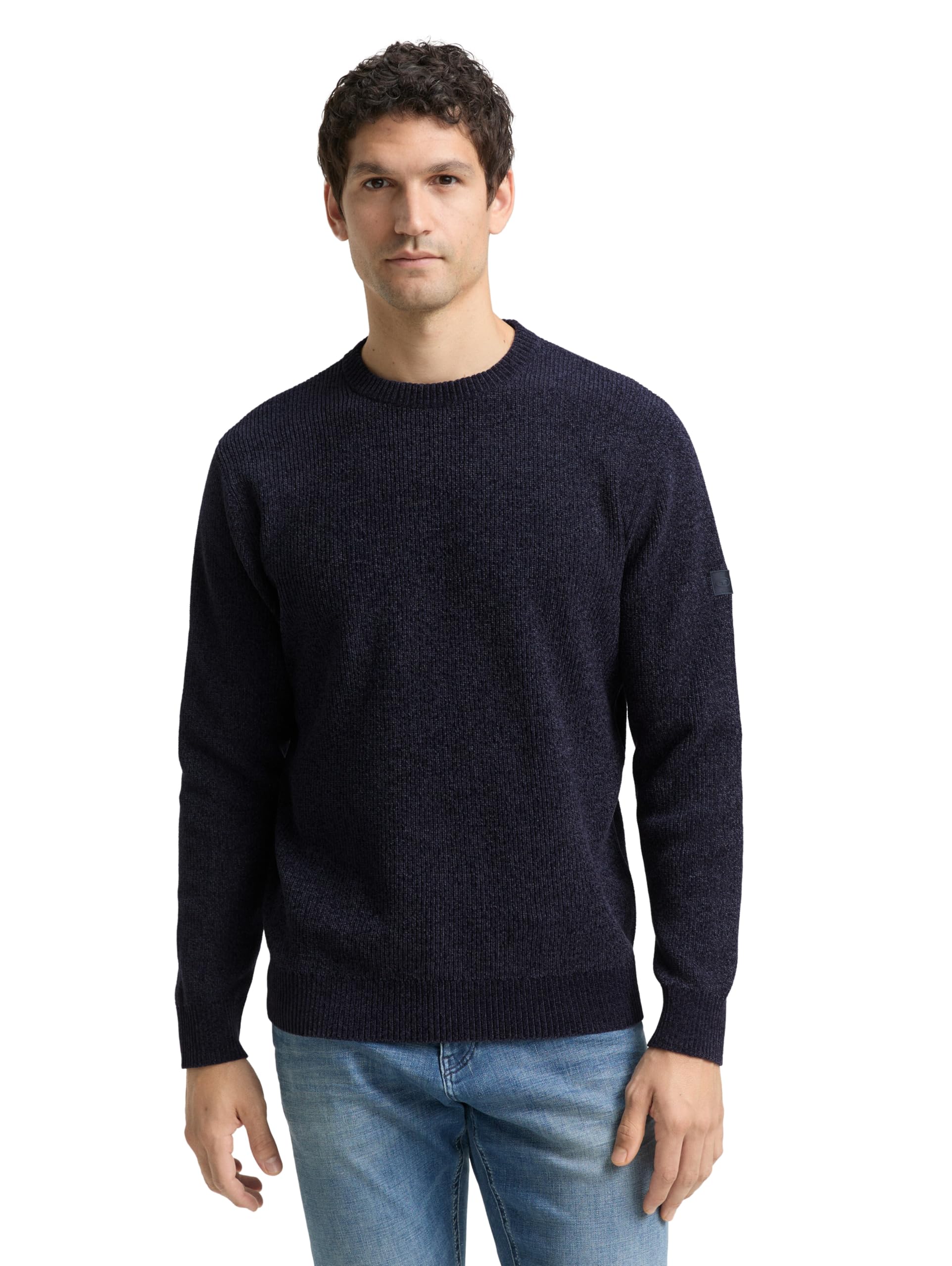 TOM TAILOR Herren 1049368 Strickpullover mit Rundhalsausschnitt