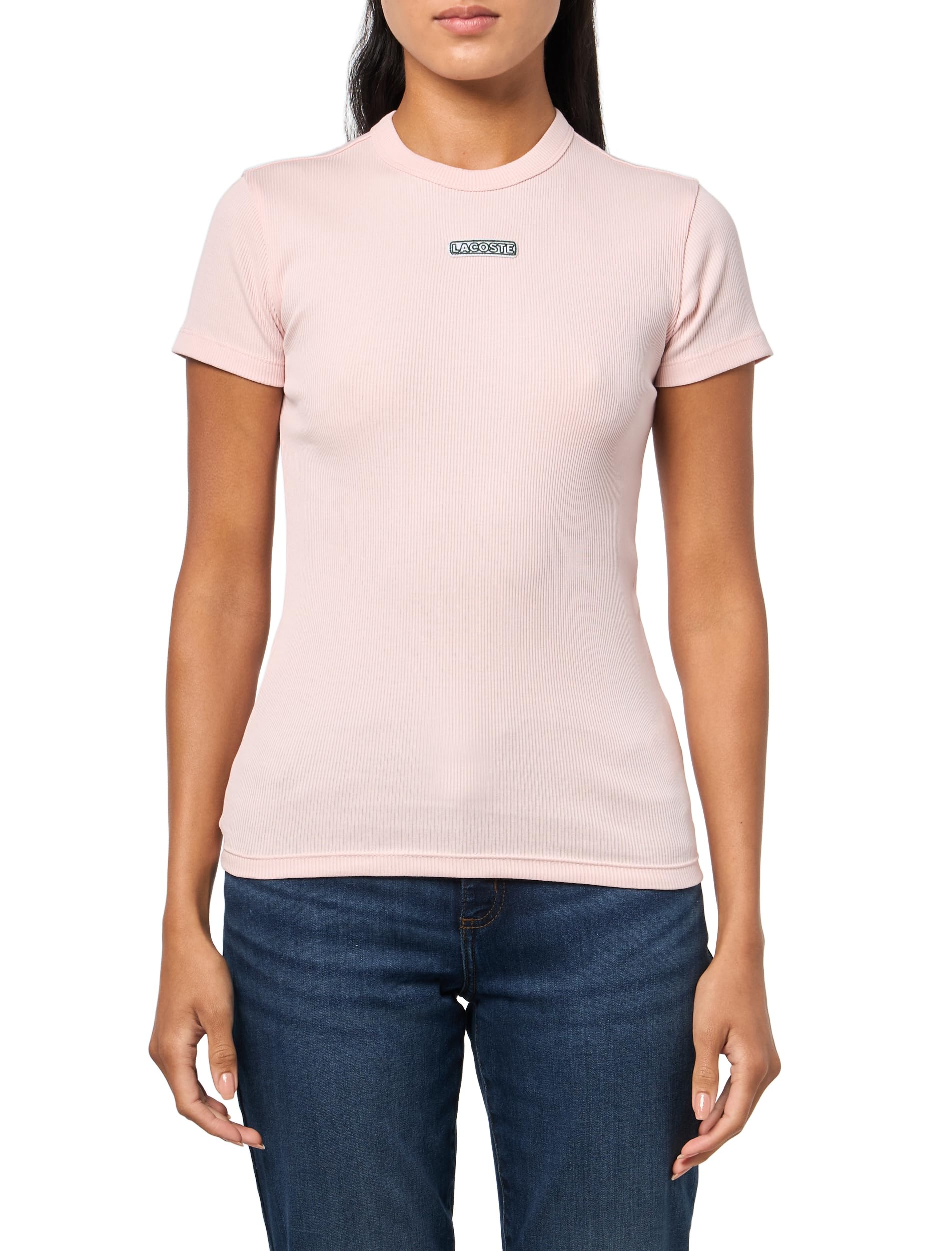 Lacoste Women's Slim Fit Ribbed T-Shirt