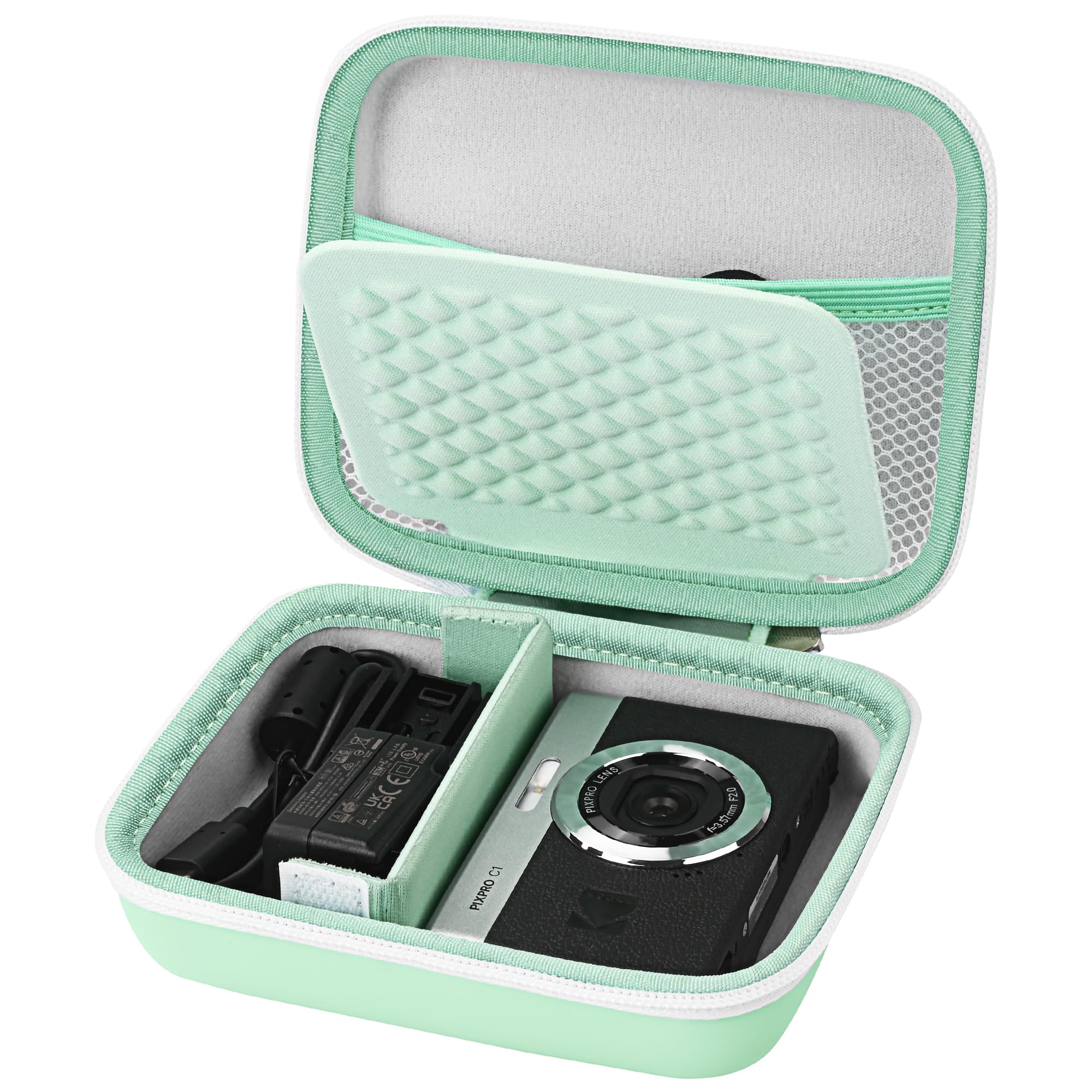 Digital Camera Case for Kodak (PEACH) PIXPRO FZ45 FZ55 CAMKORY C1 Friendly Zoom Canon PowerShot ELPH 360, Digital Point and Shoot Camera Case, SmallPortable Travel Carrying Protective Storage Bag