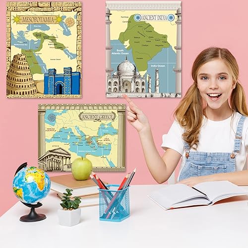 Miniatura 5 de Póster de civilizaciones antiguas para aprendizaje en el aula de estudios sociales - Decoración educativa para escuela primaria, media y secundaria