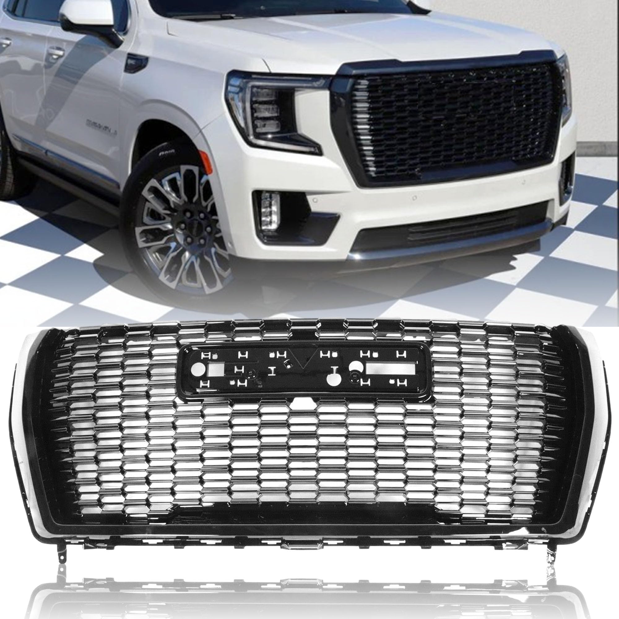 ユーコンXL 2021~2023GMC グリル Amazon.com: UnayKolb For 2021 2022 2023 GMC Yukon Yukon XL Denali