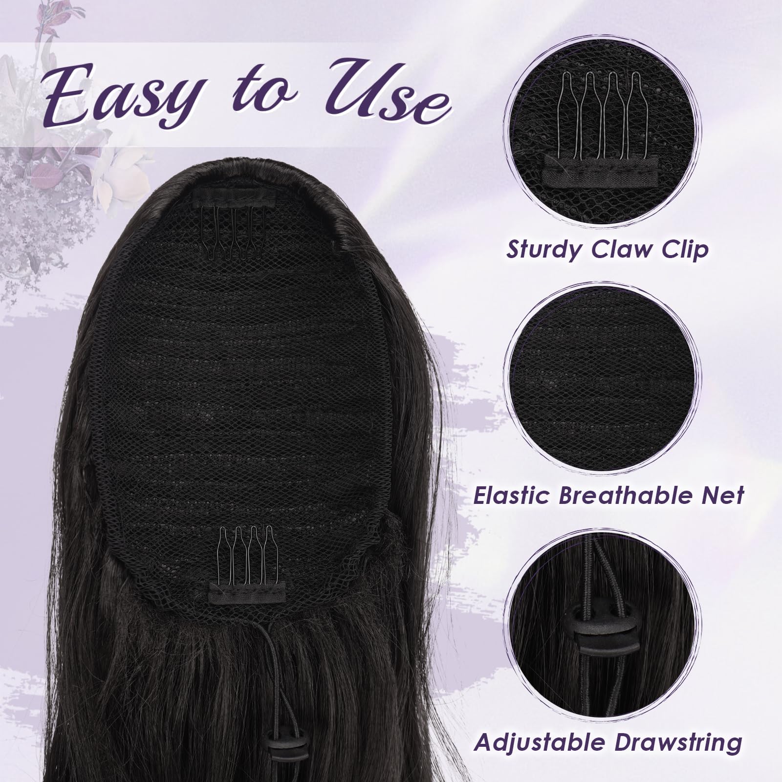 FESHFEN Drawstring Ponytail Extension - Image 3