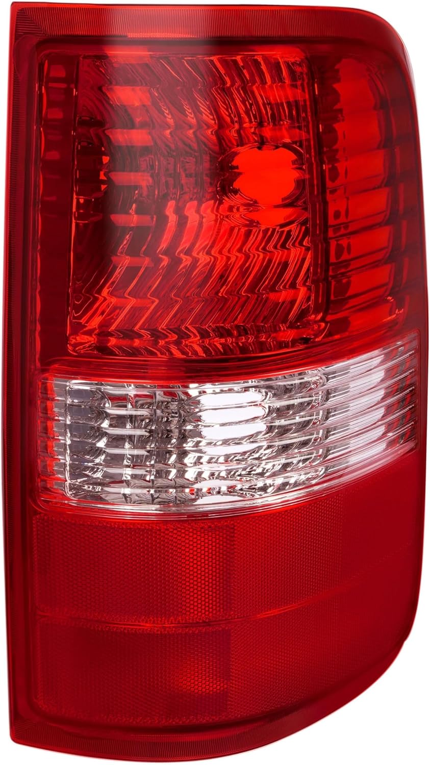 HECASA Right Tail Light Assembly Compatible with 2004-2008 Ford F150 Styleside Replacement for FO2800182 5L3Z13405CA Tail Brake Lamp Rear Light Plastic Red Clear Lens Passenger Side