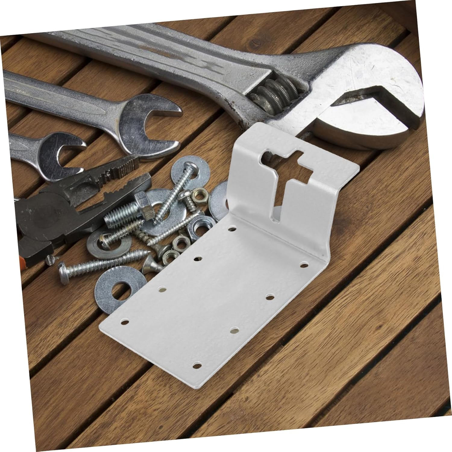 NUOBESTY 6Pcs Post Bracket for and Mailbox Mounting Heavy Duty Vertical Installation Support for Birdhouses and Fencing Projects