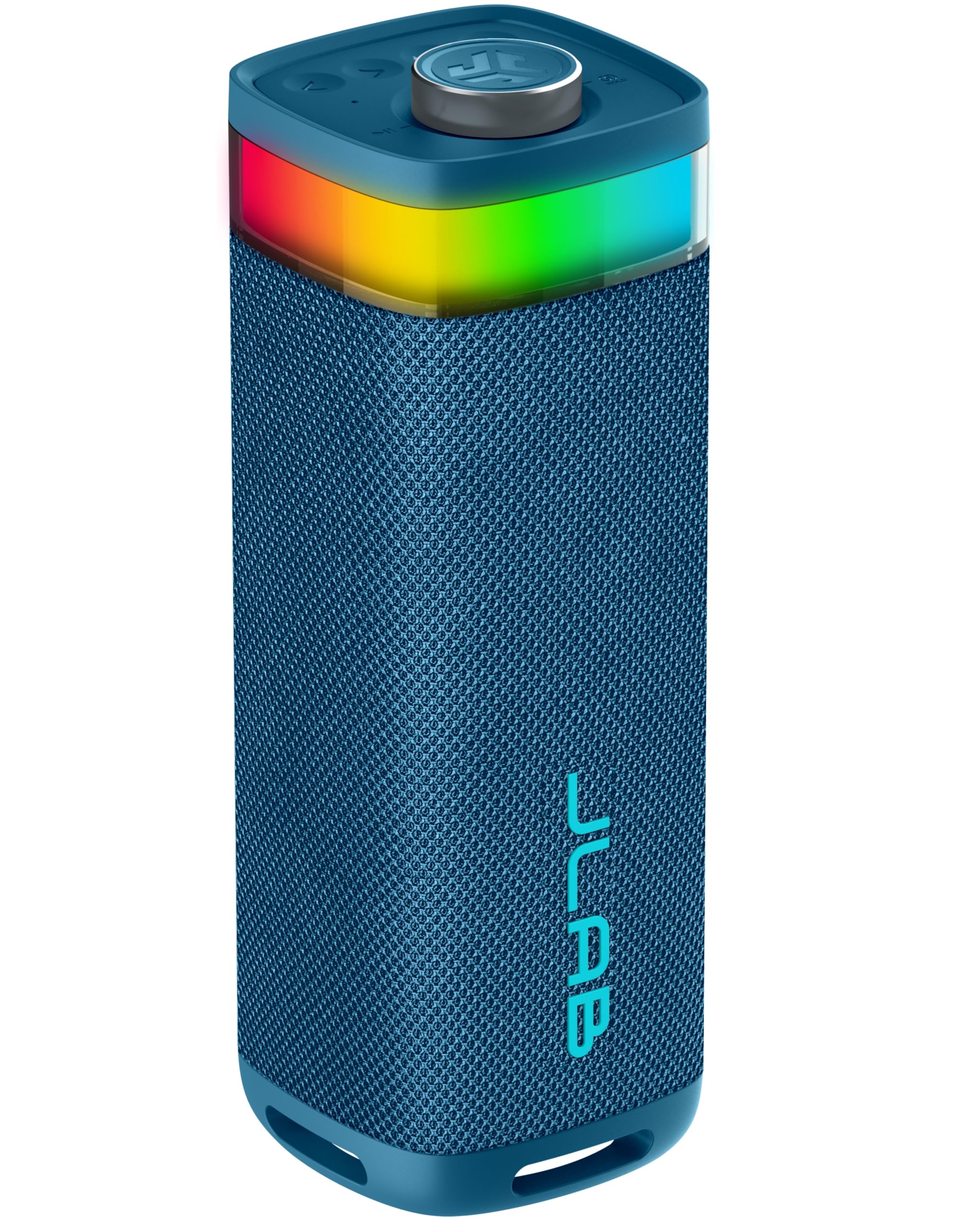 JLab JBuds Party Altavoz Bluetooth Portátil - 12H+, Azul Marino | Altavoz Inalámbrico 30W para Exteriores y Viajes con Luces RGB y Audio Potente, Resistente al Agua IP56