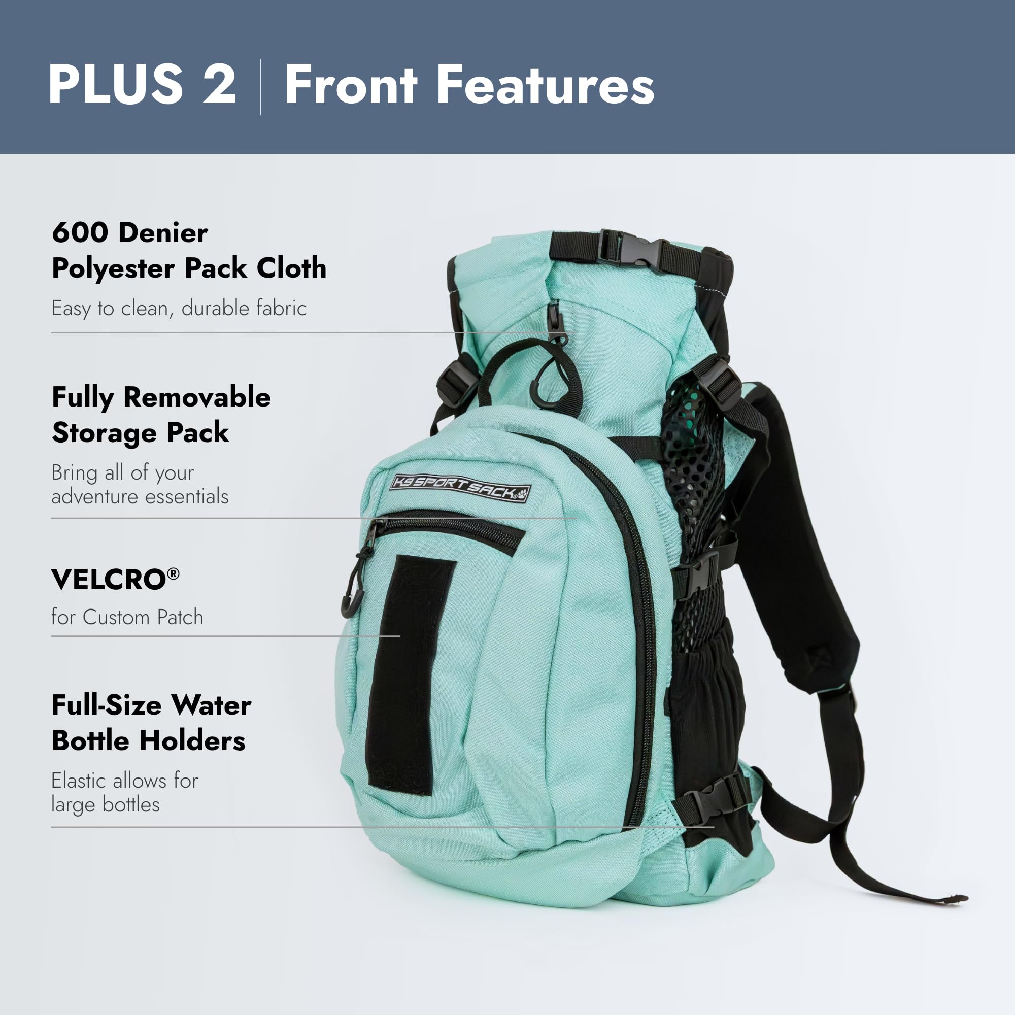 K9 Sport sack plus Mサイズ K9 Sport Sack Plus 2 - Large, Summer Mint - Ideal for Dogs 20-22