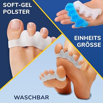 Toe Separator Gel Toe Spacers 3 Pairs for Overlapping Toes
