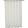 Amazon Basics Bathroom Shower Curtain, Water Resistant Fabric with Grommets & Hooks, Machine Washable, 72"x72", Natural Herringbone