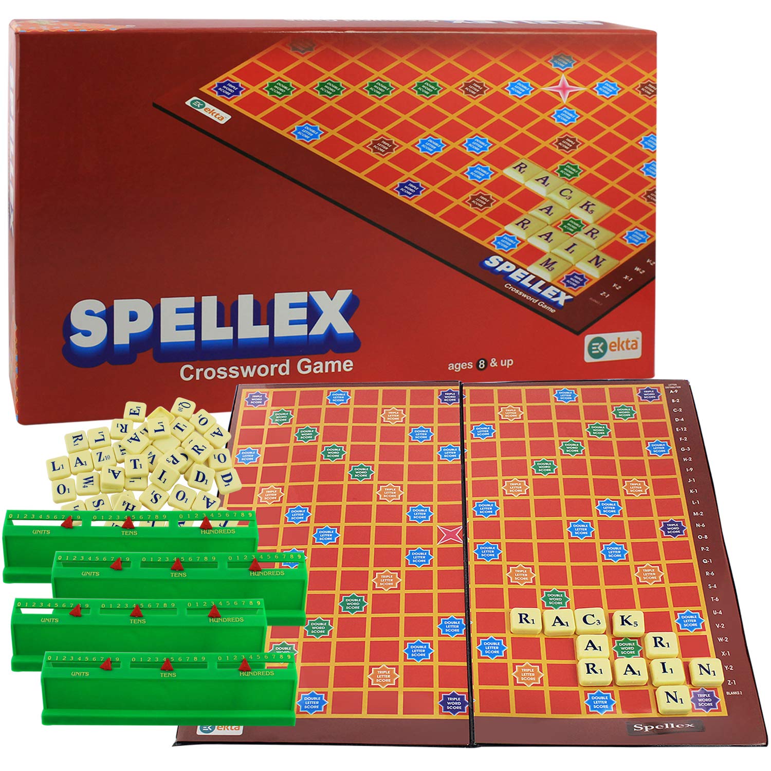 EKTA Spellex Indoor Board Game Set for Kids (Boys/Girls) 8+ Years/Birthday Gift Item Multicolor Multicolor