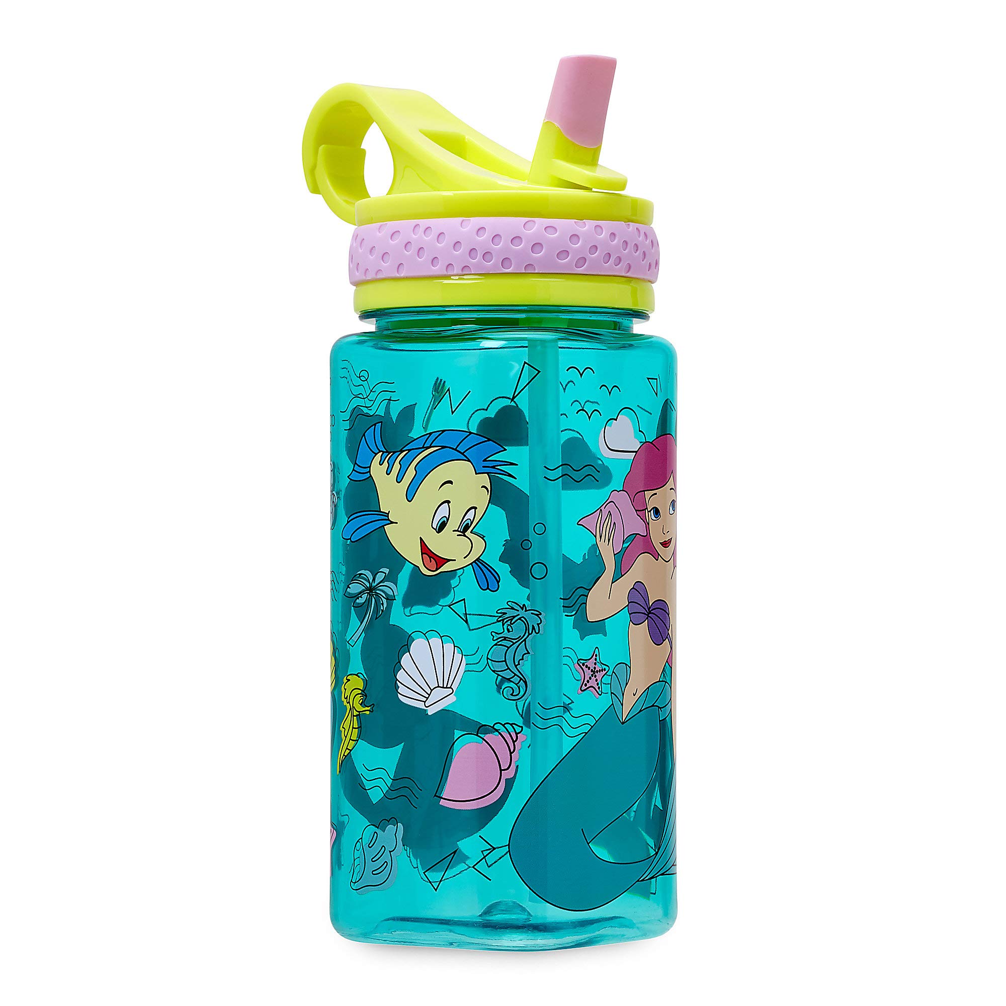 Disney Ariel Water Bottle with Built-In Straw