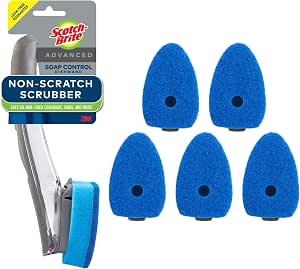Scotch-Brite Advanced Soap Control Non-Scratch Dishwand Kit, 1 Dish Wand & 5 Sponge Refills