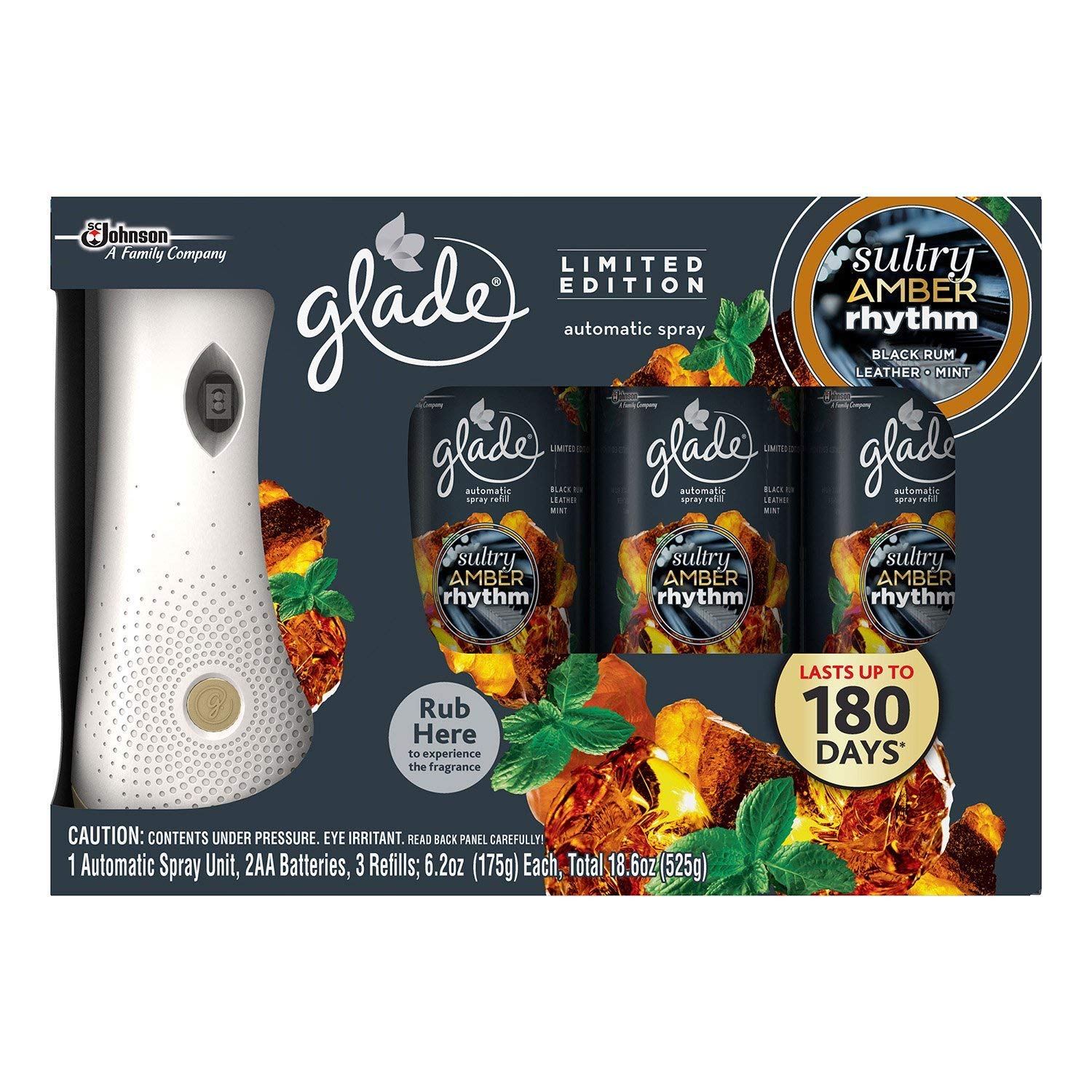 Glade Spray automático y 3 recambios de sultry ámbar Rhythm edición limitada Amazon.es