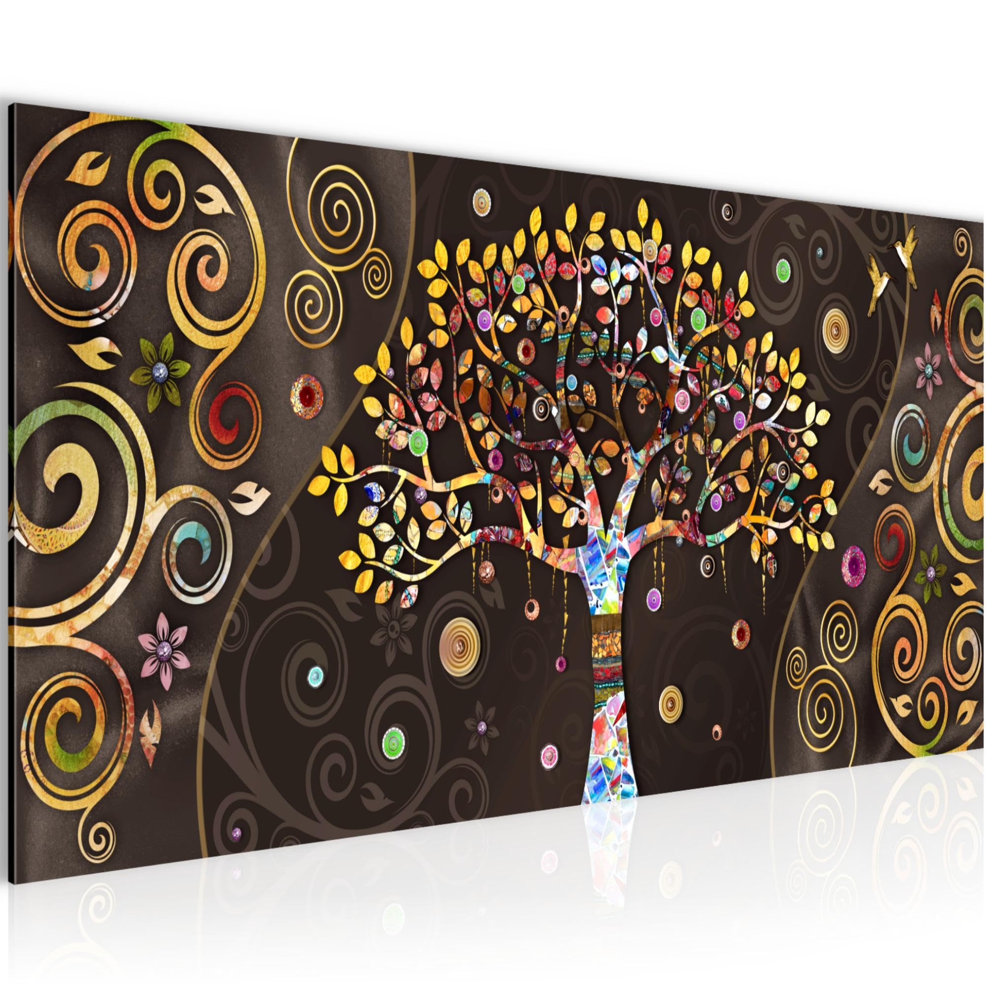 Runa Art Quadro Cuore Albero Moderni Murale - Made In Germany - Natura Acqua Blu Corridoio 002315a