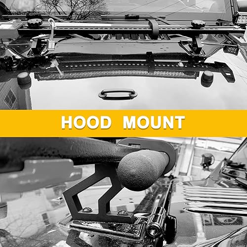 Miniatura 4 de Soporte de montaje de gato de elevación alta, 11586.04 Kit de soporte de montaje para capó de gato todoterreno compatible con Jeep Wrangler JK