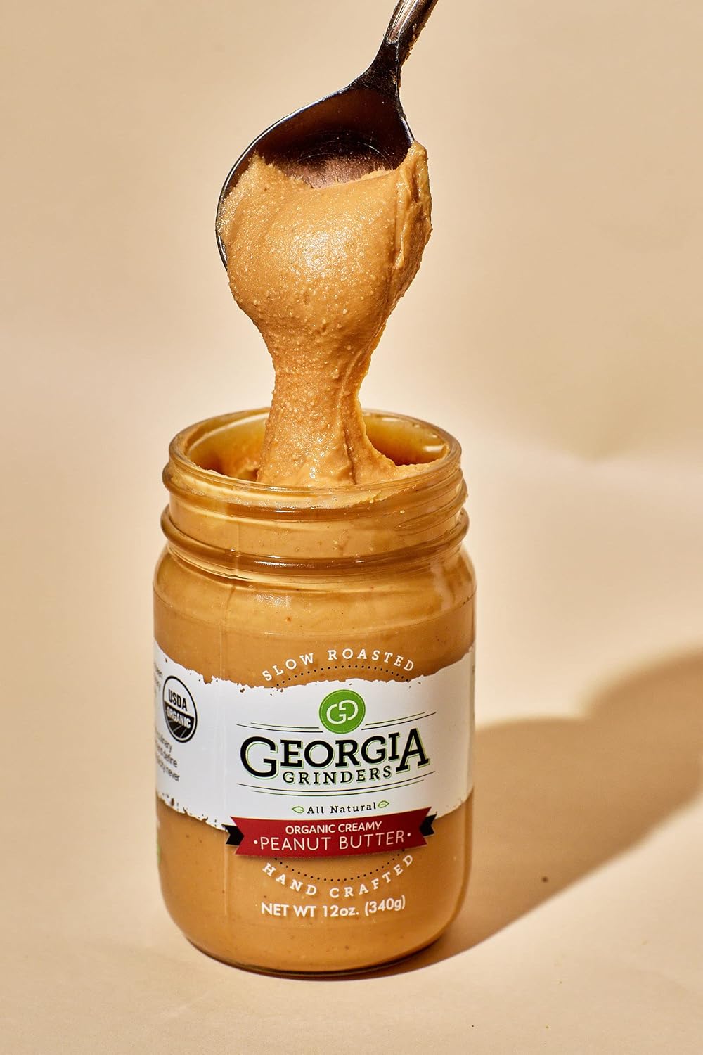 Georgia Grinders Trio Gift Box: Organic Creamy, Organic Crunchy Butter and Creamy Cashew Butter (1 ct) Whole30approved, Non-GMO, Keto, Gluten Free, Kosher, No sugars or additives