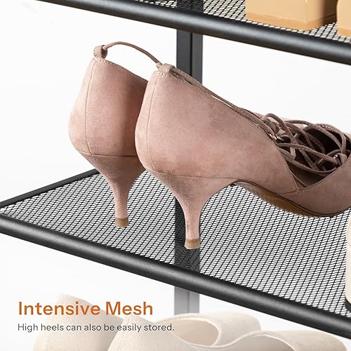 Miniatura 7 de HOOBRO Zapatero, organizador de zapatos de 6 niveles, para 18-24 pares de zapatos, estante de almacenamiento de zapatos de gran capacidad, para