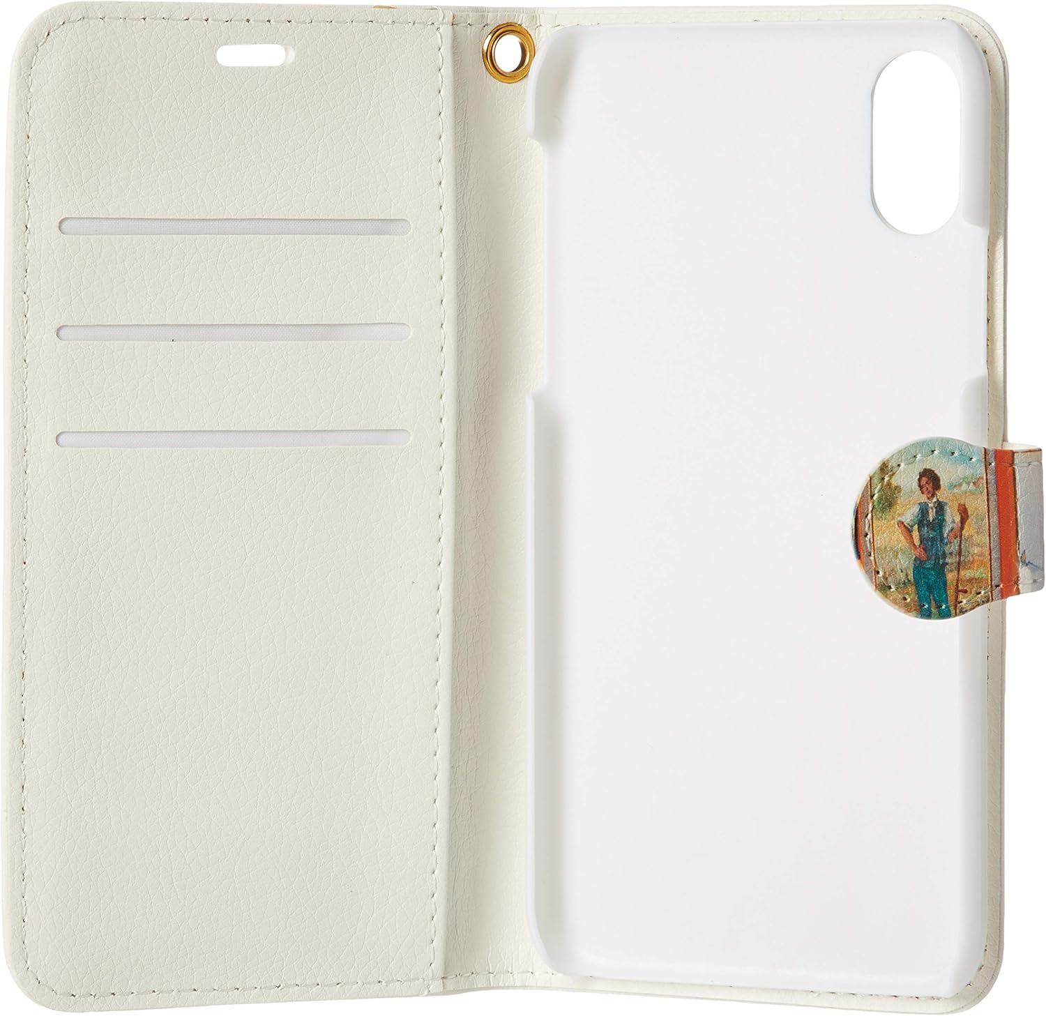 [Marombuie] Smartphone Cover for iPhone Xs (Petite Versaille) Paris Retro Collection Folio iPhone Case, Petite Versailles