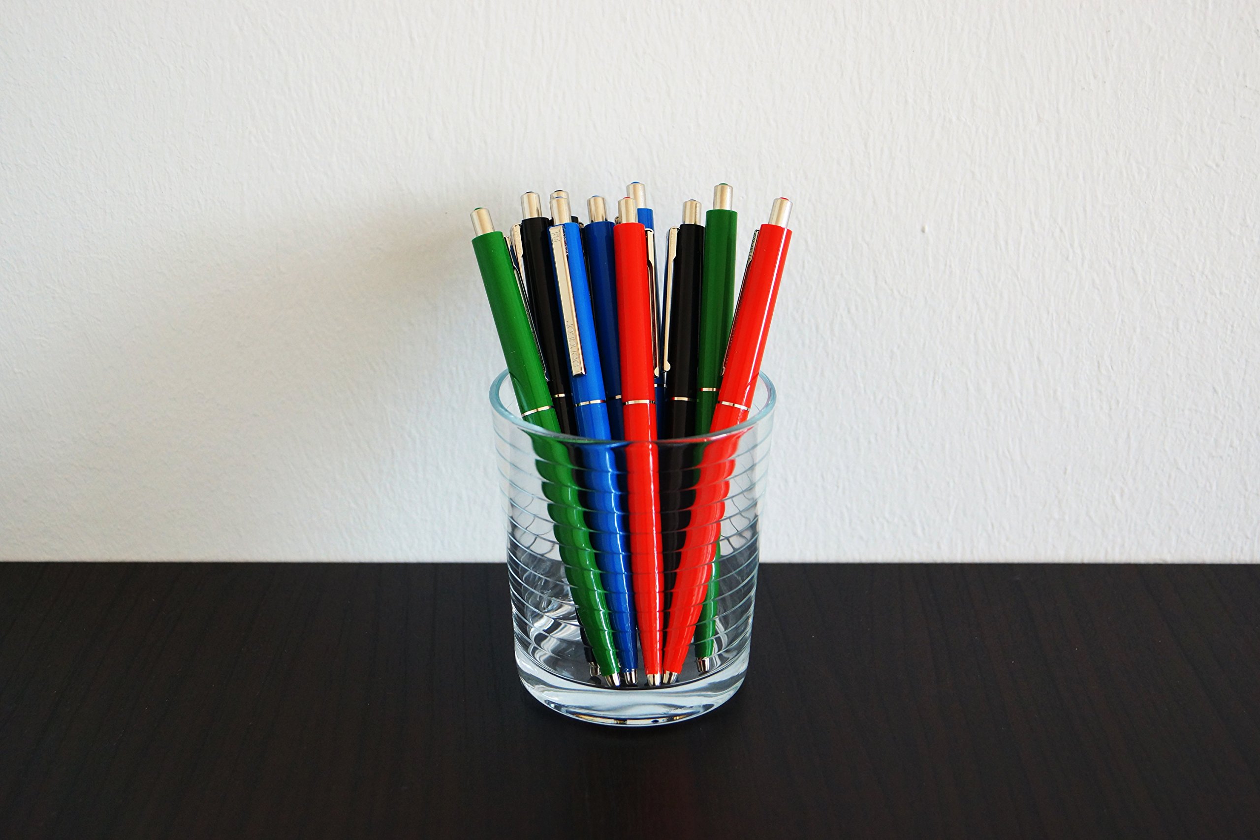 Stylos-bille Noirs Allpremio - Lot De 50, Rechargeables, Encre Indélébile ISO 12757-2 - Avec Clip Métal, Pour Bureau, école, Professionnels