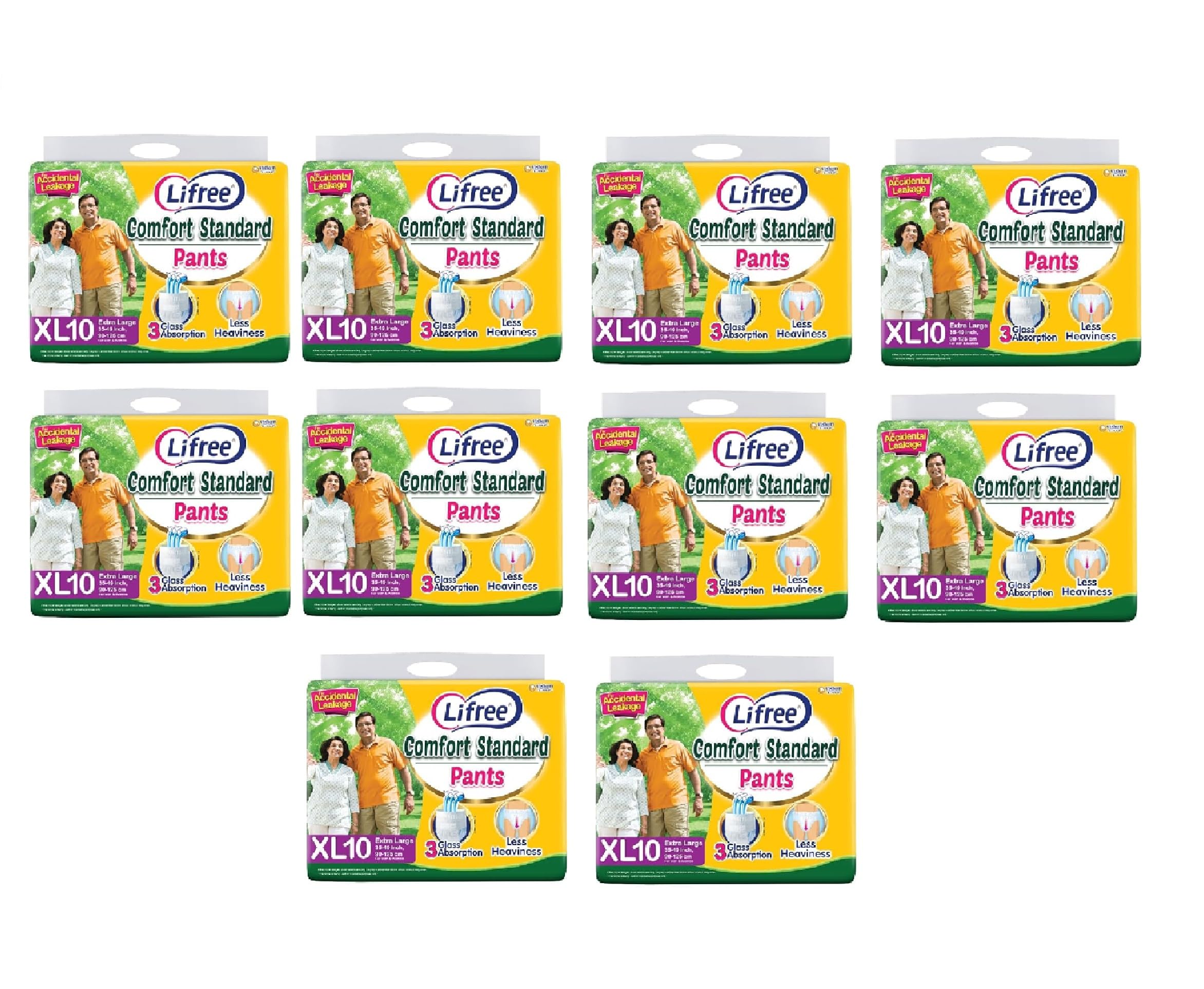 Lifree Comfort Standard Adult Diaper Pants Unisex, X-Large (XL), 10 Pieces, Waist size (90-125 cm 35-49 Inches) (Pack of 10) (B0CVL31FHV) Amazon Price History, Amazon Price Tracker