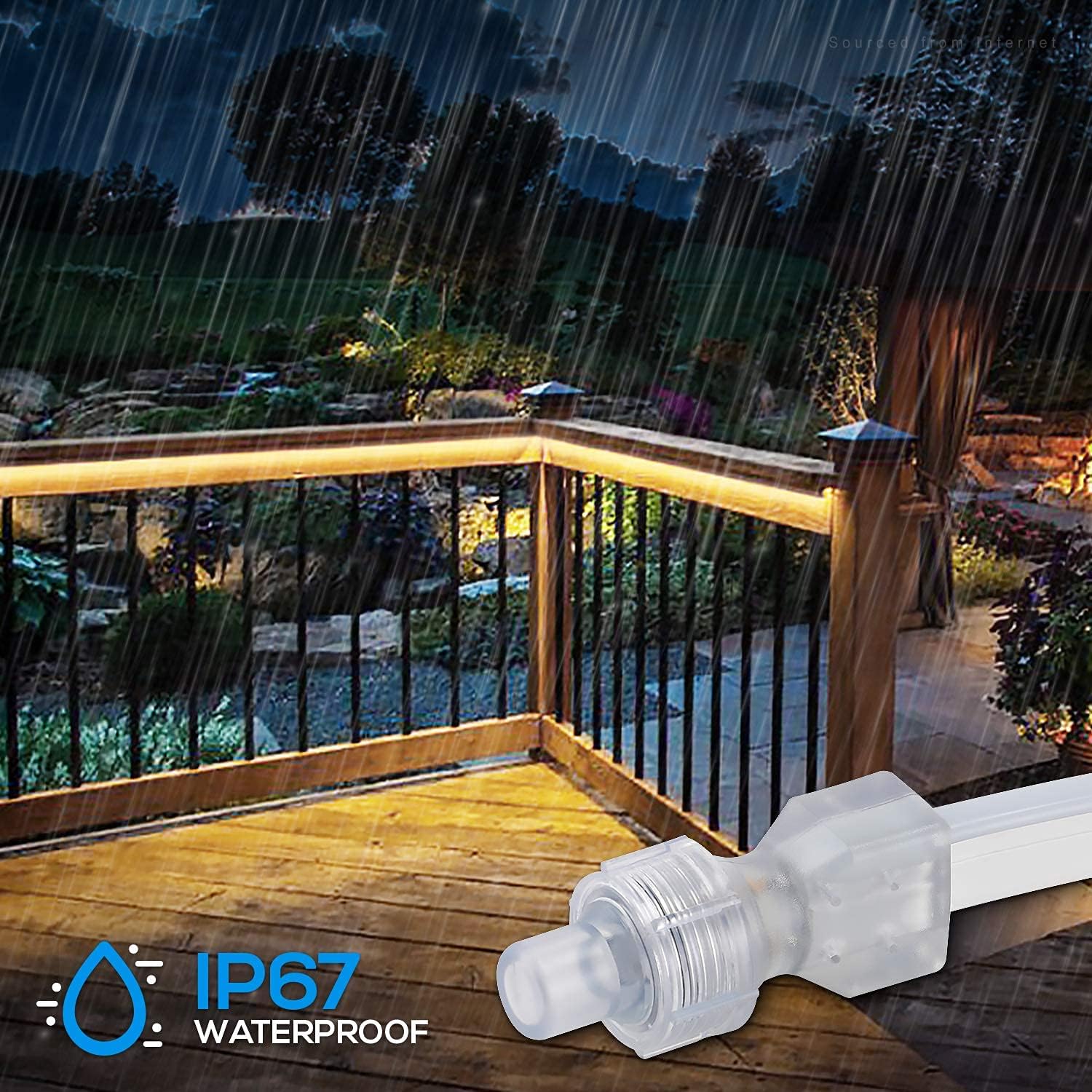 Uр Tо 40% оƒƒ TORCHSTAR 50ft LED Neon Rope Light Outdoor, IP67 Waterproof, AC 120V (150ft Max), ETL & UL Certified, Soffit Commercial Building Decor, Warm White Blасk Frіdау - 50% оƒƒ TORCHSTAR 50ft LED Neon Rope Light Outdoor, IP67 Waterproof, AC 120V (150ft Max), ETL & UL Certified, Soffit Commercial Building Decor, Warm White