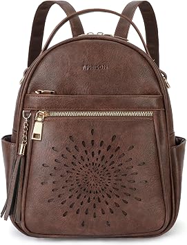 APHISON Backpack Purse for Women Cute PU Leather Backpacks Ladies Casual Lightweight Travel Daypack Waterproof