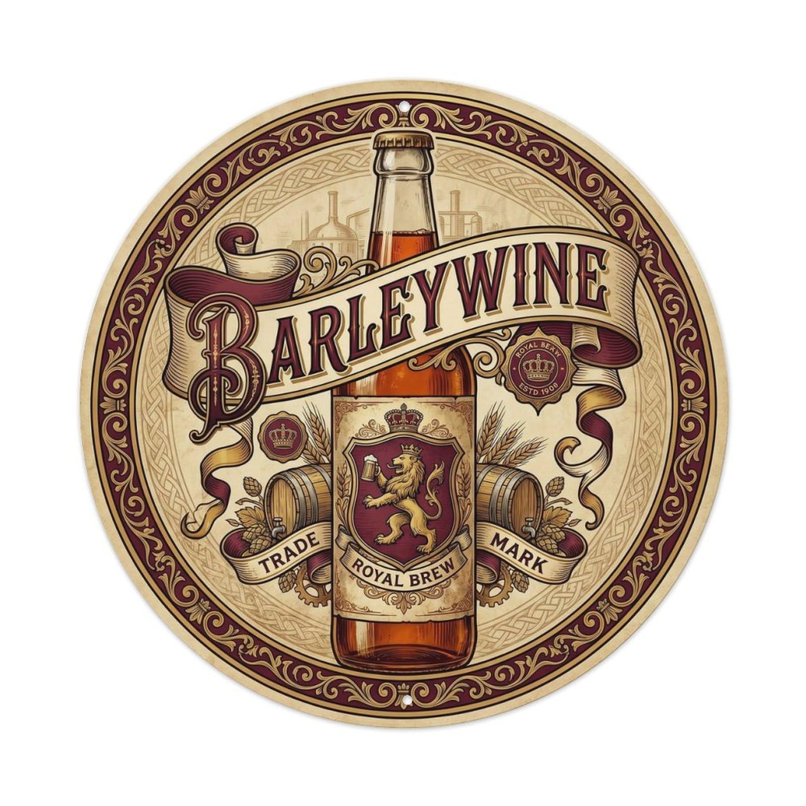 Barleywine Ale Brewery Culture Classic Wild Ferment Metal Tin Sign