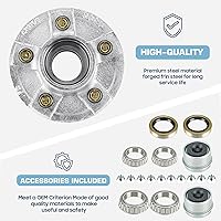 Vista 6 de SEHNSUCHT Kit de Cubo Tensor de Rueda de Remolque, 5 Agujeros, Cubo Tensor de Perno de 4.5" para Ejes de Remolque de 3500lb, Compatible con Eje