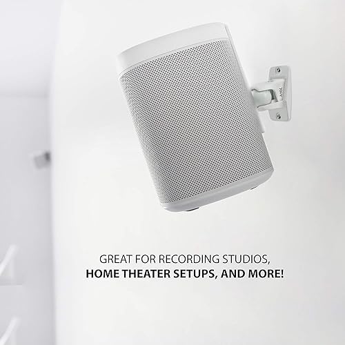 Miniatura 4 de Jumbl SINSB7W ProGrip Ultra Soporte de Pared para Altavoces de Acero Inoxidable, Blanco, Juego de 2 - Tamaño de Rosca 14-20 - Soporta hasta 10 Libras