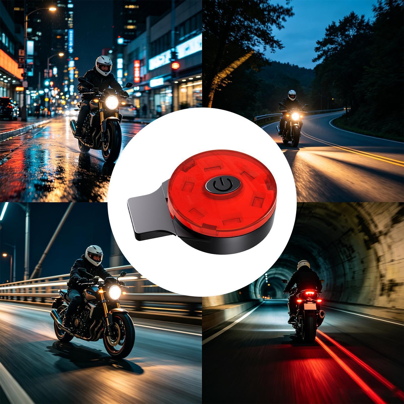 Casque de vélo | Lampe d'avertissement étanche, lampe arrière rechargeable pour casque avec 4 modes, convient aux hommes et aux femmes, conduite nocturne sur route, montagne et extérieur