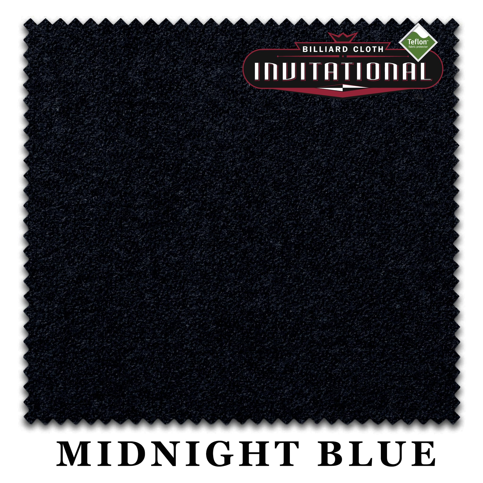 Championship Invitational Teflon Billiard Pool Table Felt Cloth – w/Spots – Pre-Cut Rails – Authorized Dealer (Midnight Blue, 8 ft Oversized)