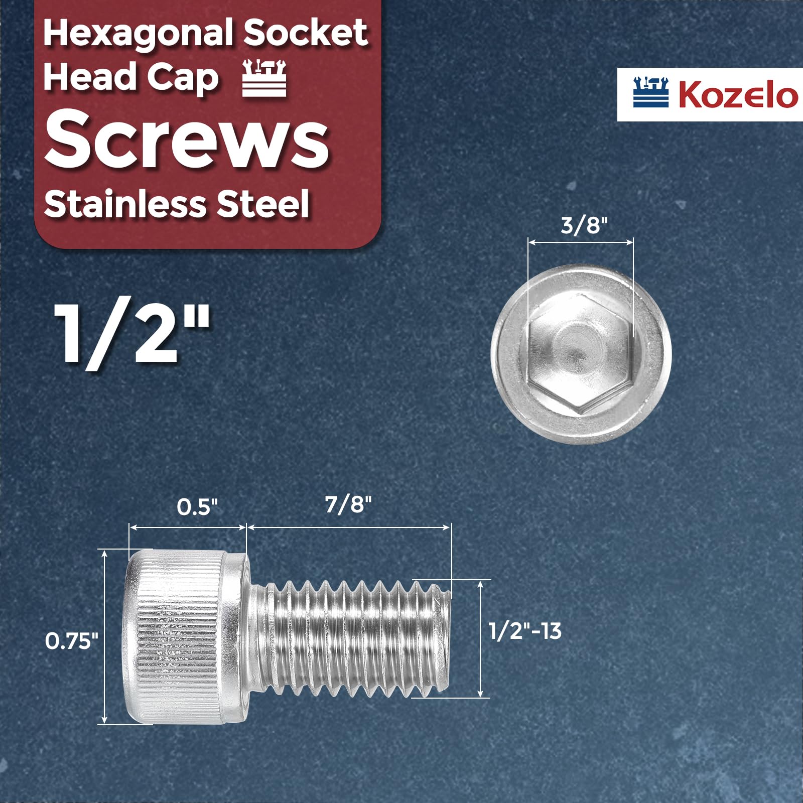 Kozelo 10pcs Socket Head Cap Screws - Image 2