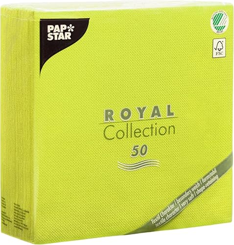 50 elegantes servilletas desechables de lino 13 x 13 pulgadas hechas en Europa Servilletas de papel decorativas suaves y absorbentes para fiestas,