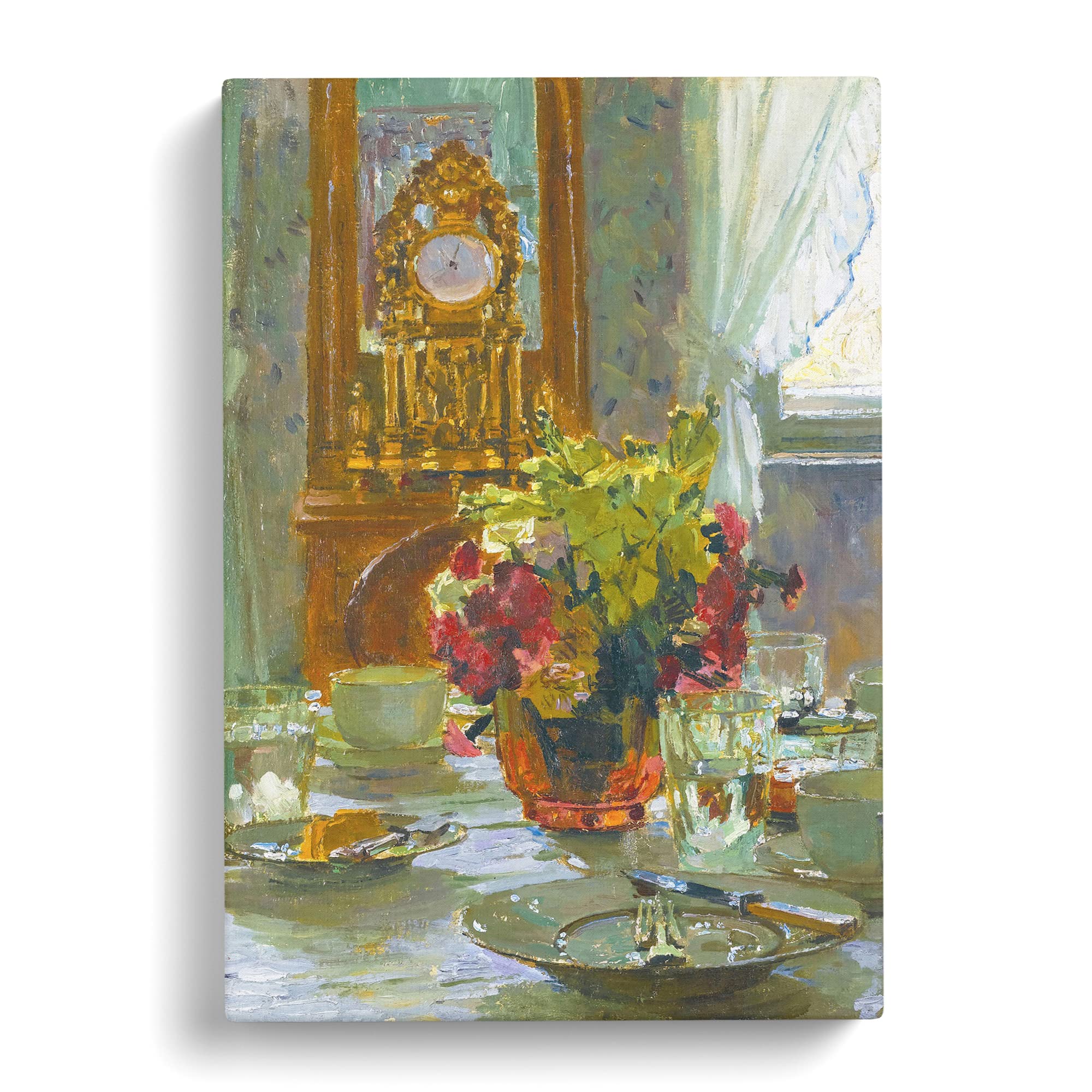 The Breakfast Table By Carl Moll Canvas Print, Mixed, 25L x 50W cm - Image 3
