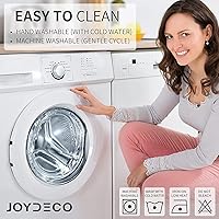 Vista 8 de Joydeco Cortinas opacas de 63 pulgadas de largo, 2 paneles burg, cortinas de oscurecimiento de habitación para dormitorio, cortinas térmicas