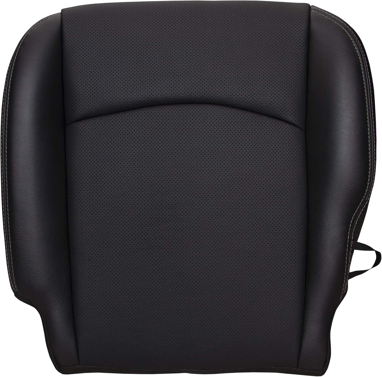 The Seat Shop Driver Bottom Replacement Perforated Leather Seat Cover - Dark Slate Gray (Compatible with 2009-2012 Dodge Ram Laramie 1500, and 2010-2012 Dodge Ram Laramie 2500/3500)