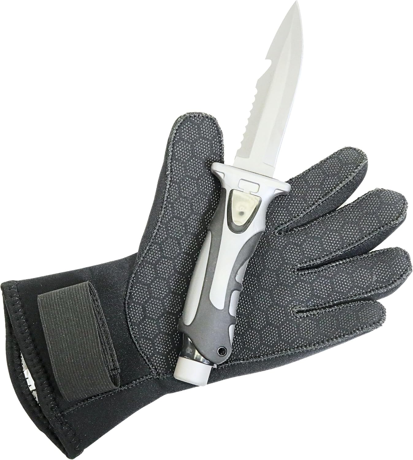 Scuba Choice Titanium Spear Point Dive Knife with Sheath & Straps - Quick Release, Durable, 10" Heavy Duty Corrosion-Resistant for Scuba Diving, Snorkeling, and Water Adventures