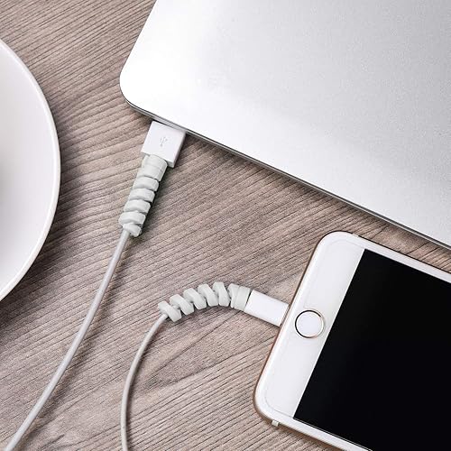 Miniatura 3 de Jetec 12 protectores de cable de carga en espiral de silicona para cables micro USB, protector de ratón, apto para teléfonos celulares, computadoras