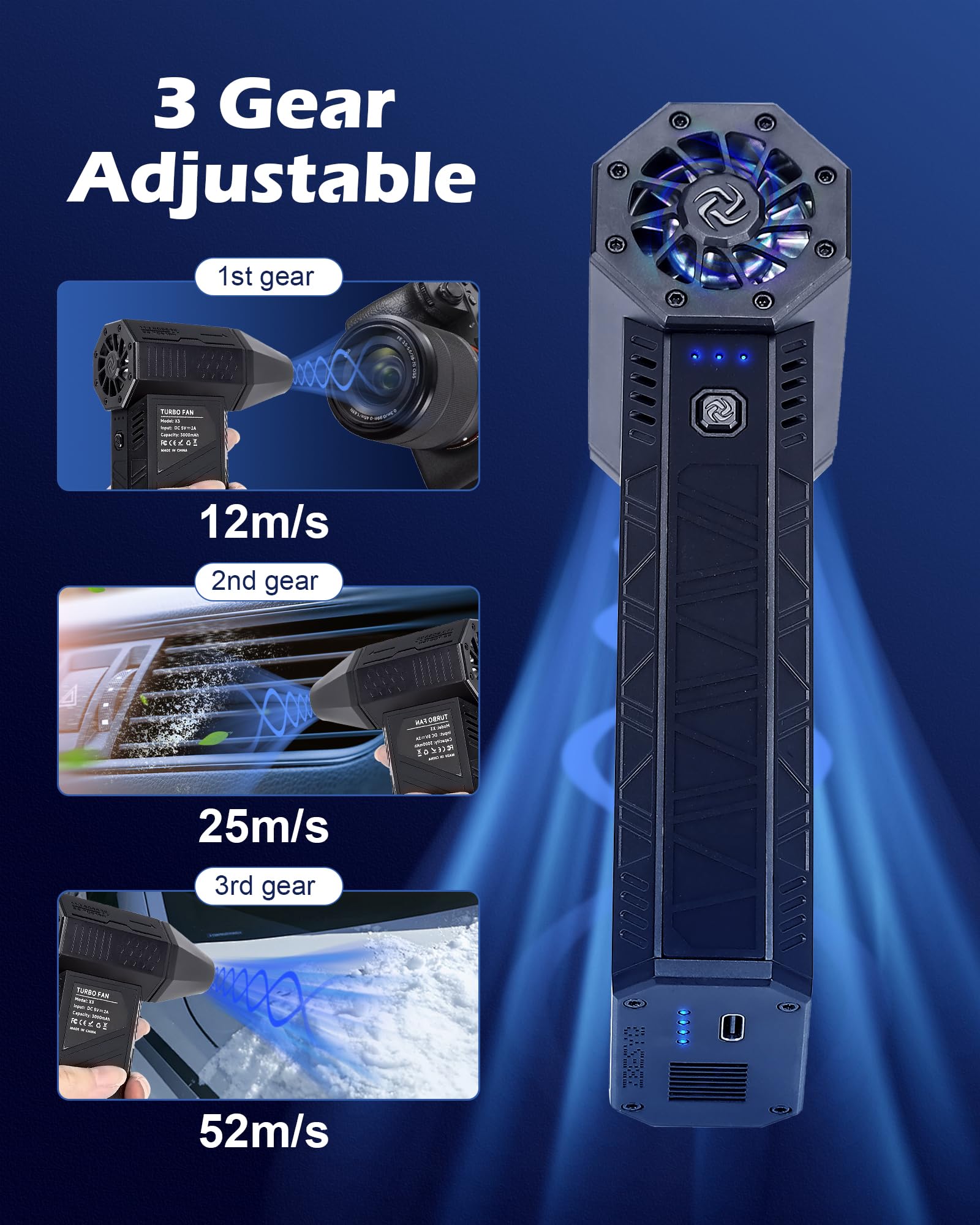 Compressed Air Duster Electric Air Duster 3 Gear Adjustable - View #7